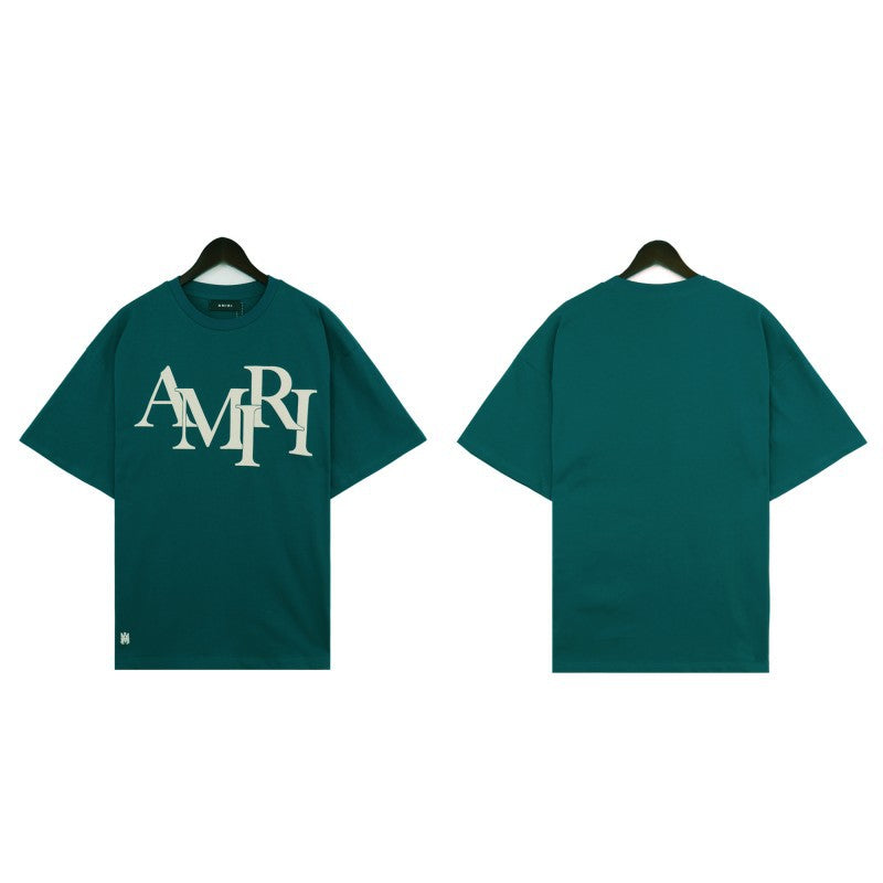 AM 'Staggered Logo Green' Tee