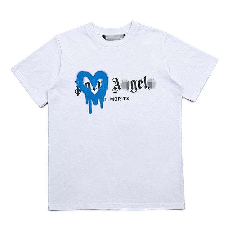 White Paln Heart Blue