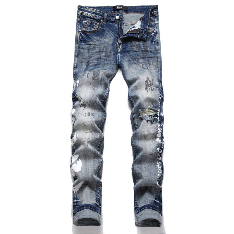 'Painted Denim' Jeans