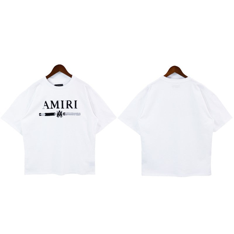 AM 'Applique Bar White' Tee