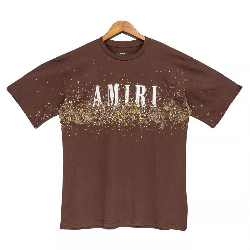 AM 'Crystal Core' Brown/Beige Tee