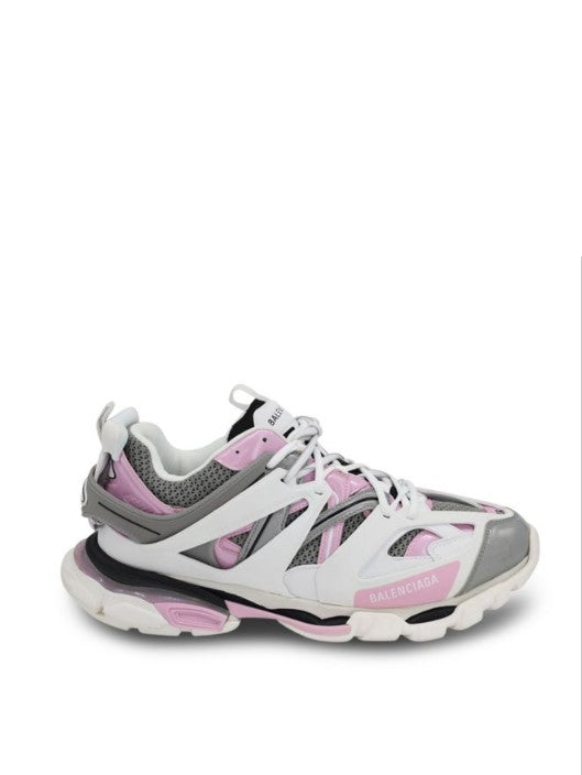White gray and pink patent Track 3.0