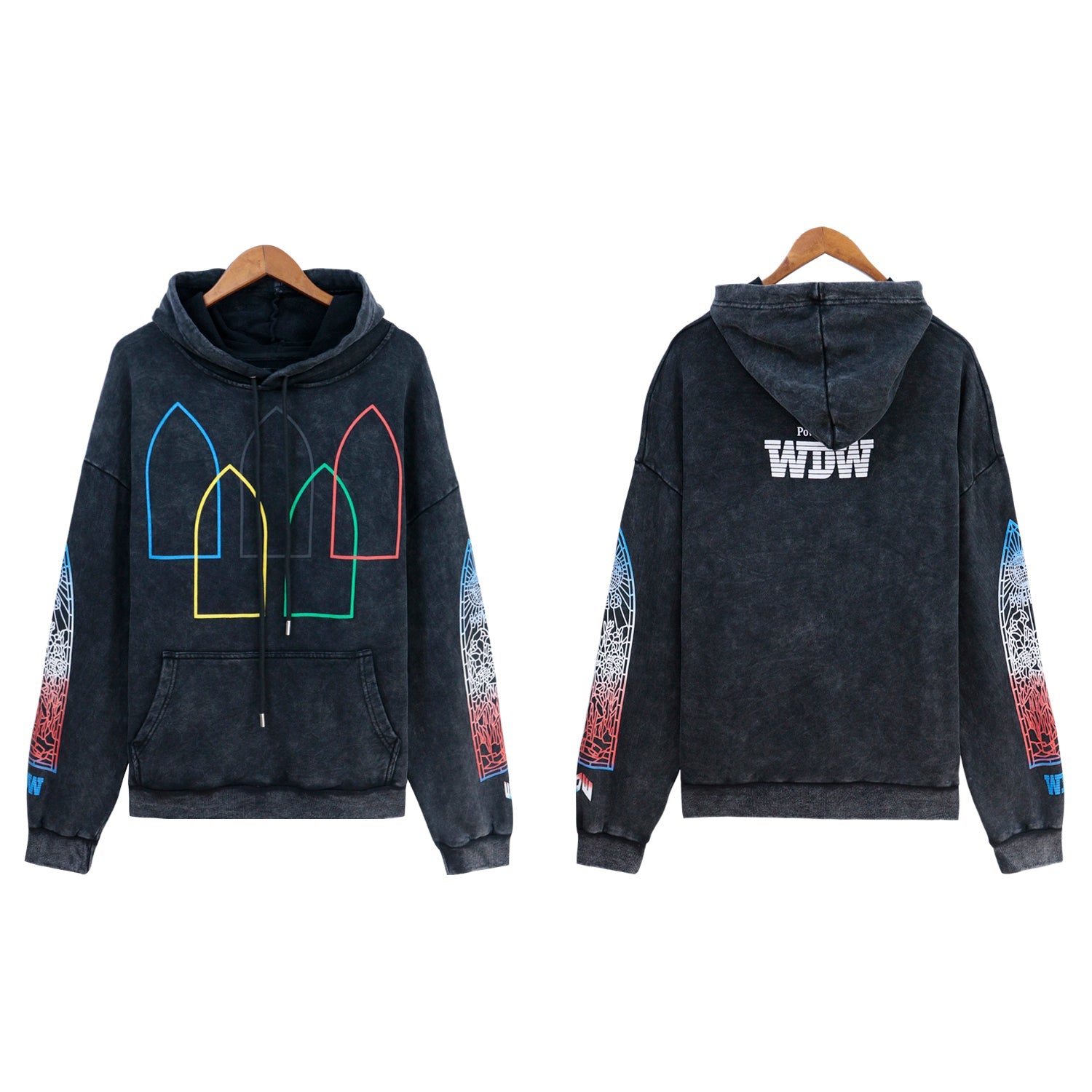 Black Intertwined Windows Hoodie