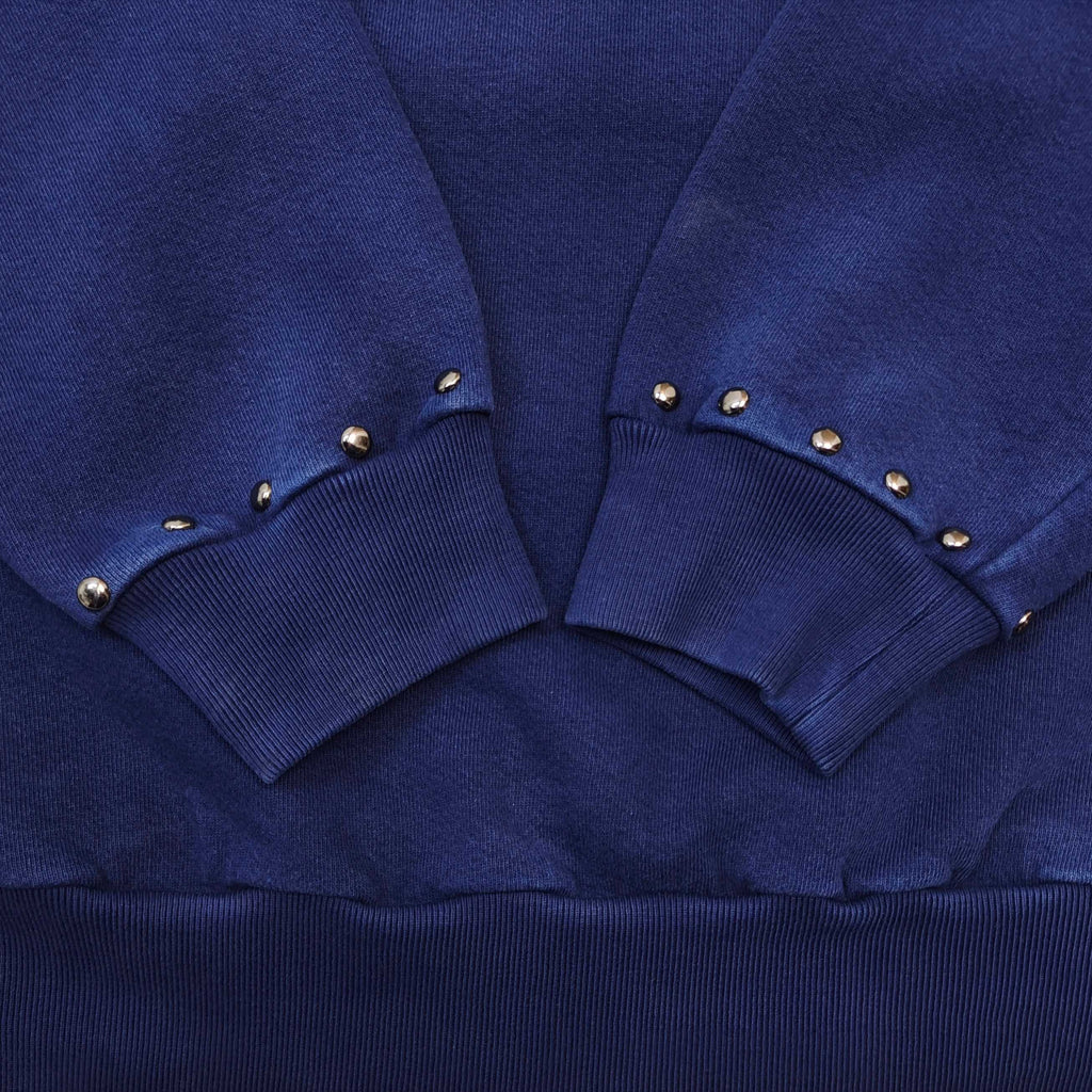 Sp5der Punk V3 Studded Hoodie  Blue