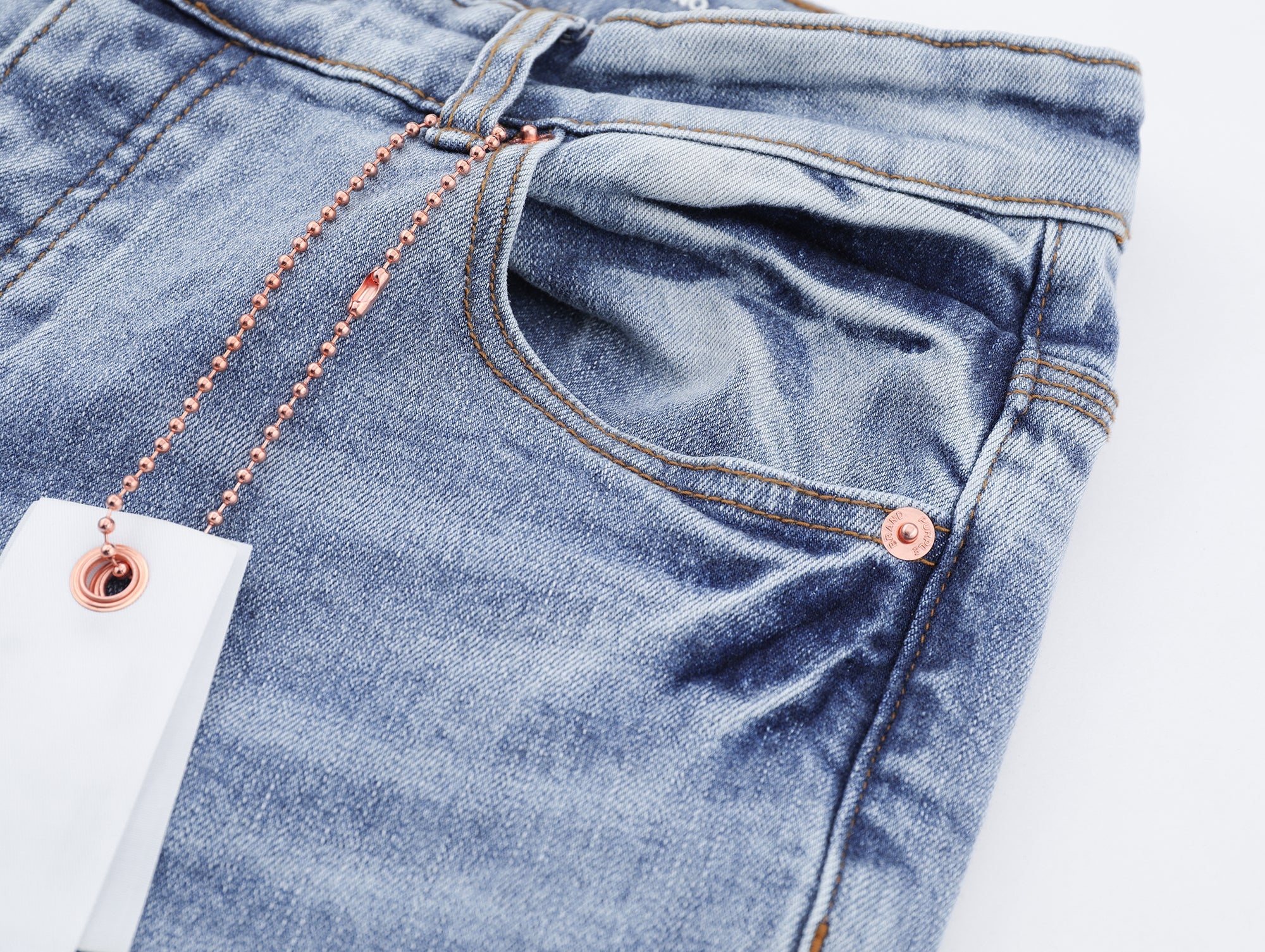 P135 Denim Black Branded Jeans