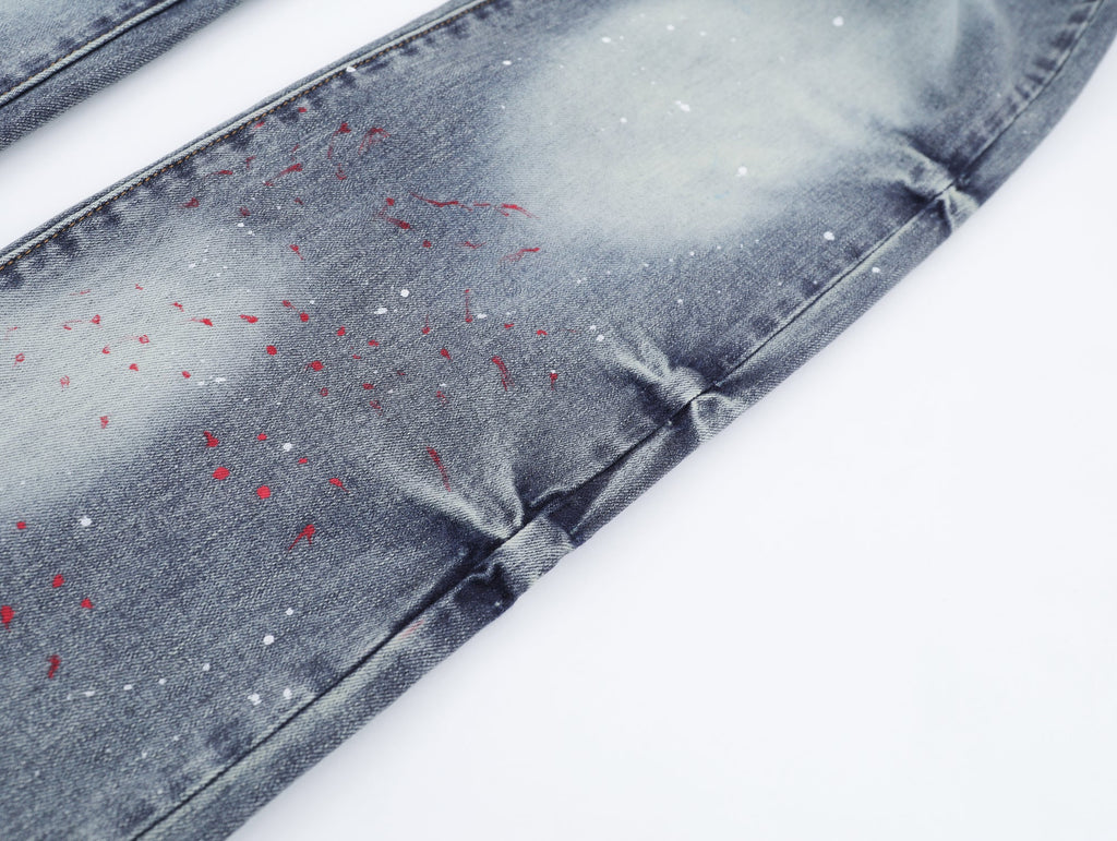 P505 Red/White dotted Jeans