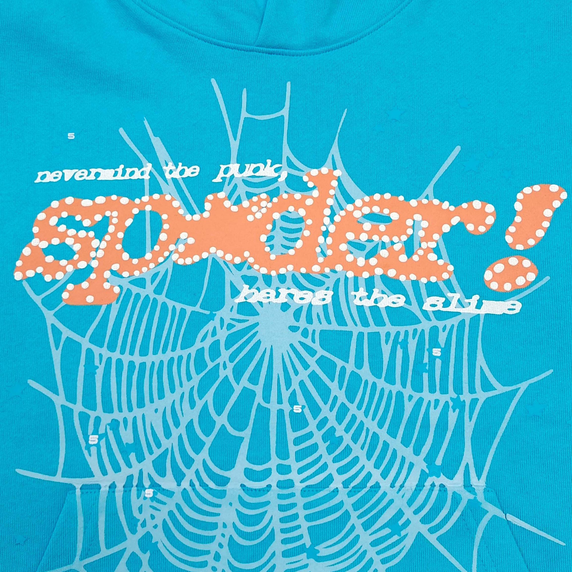 Sp5der Punk V2 Hoodie 'Cyan'