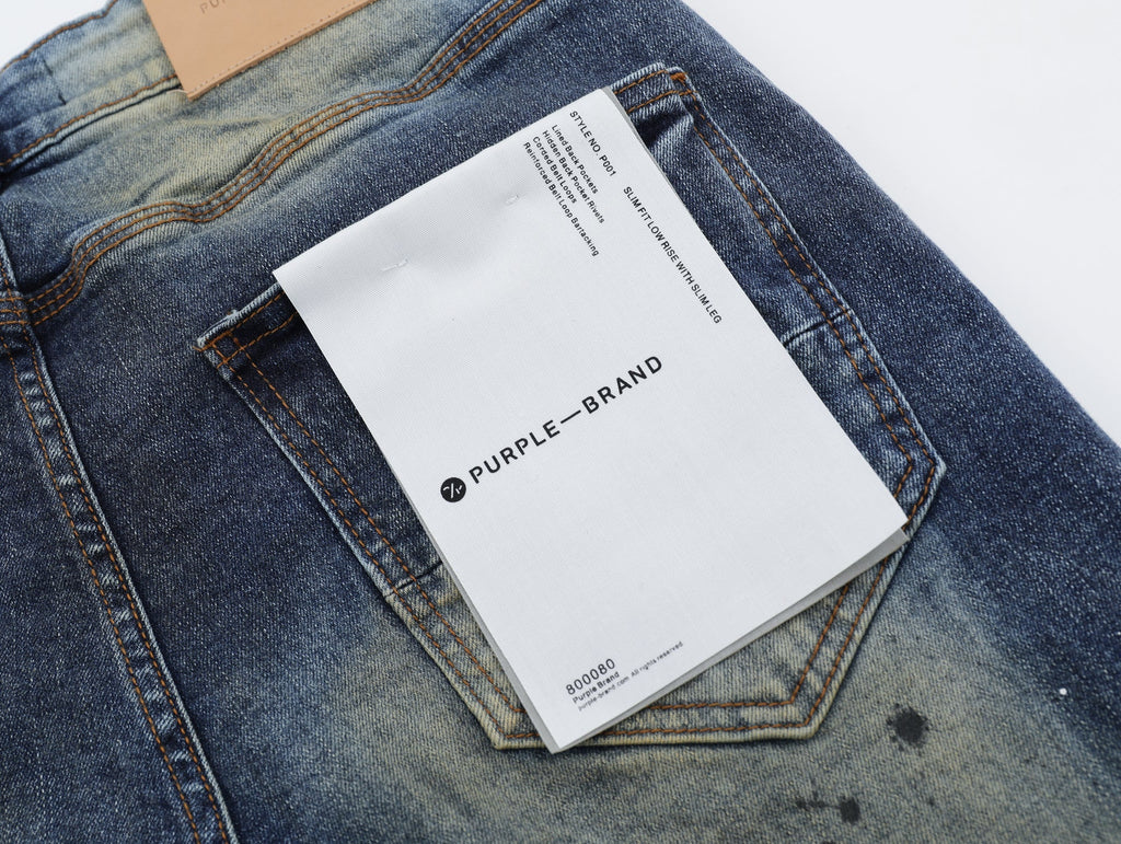 P503 Blue Painted Jeans