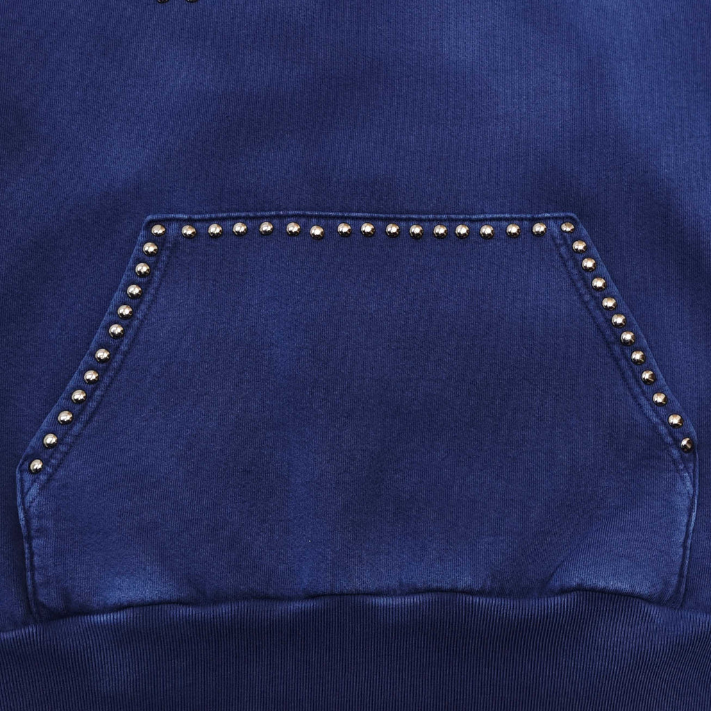Sp5der Punk V3 Studded Hoodie  Blue