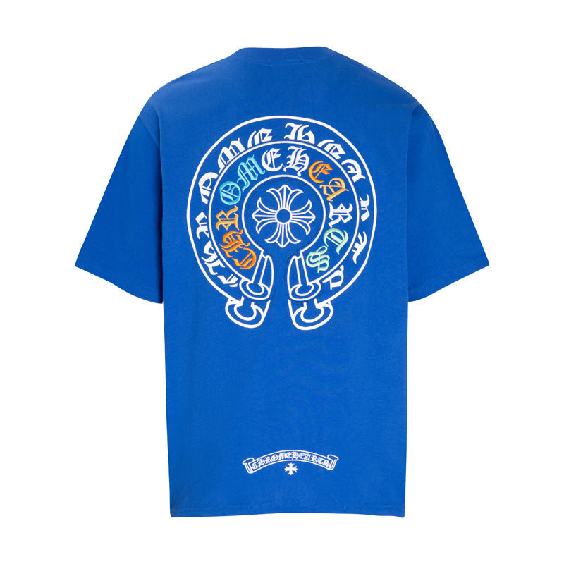 CH 'Multicolored Letters Double Horseshoe' BLUE