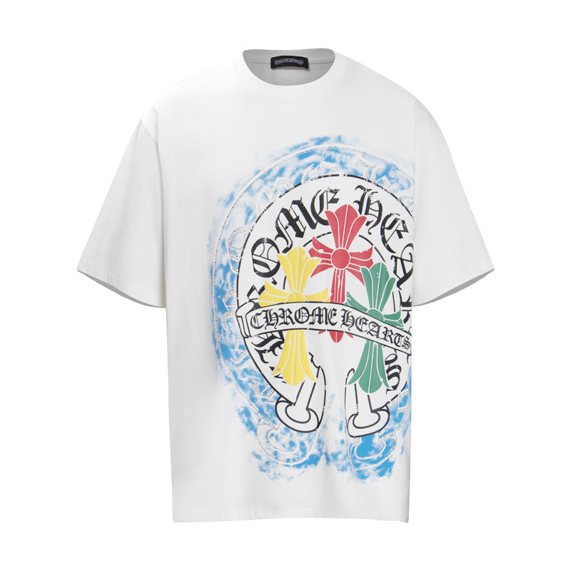 CH Multi Cross Colorful With Crystal WHITE