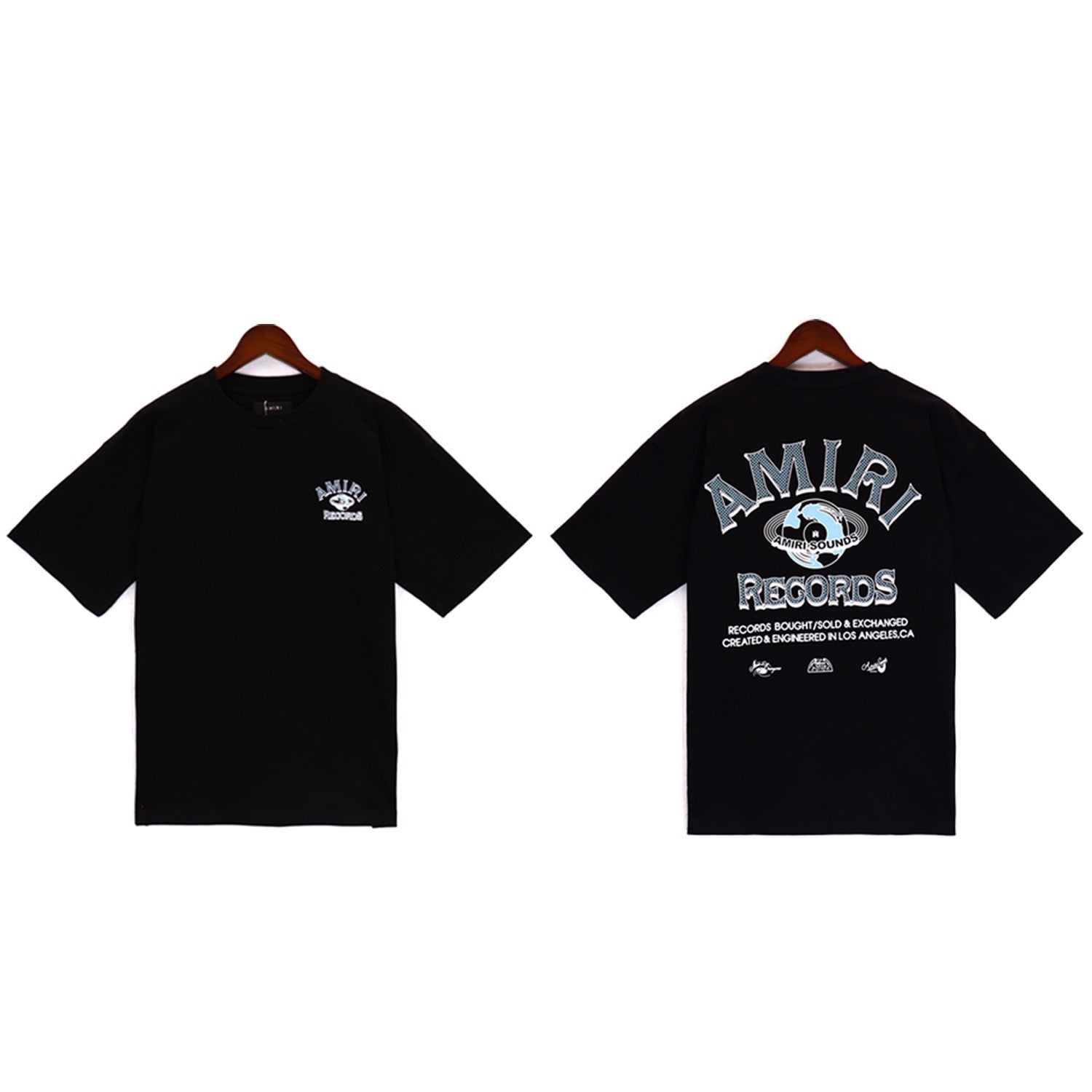 AM 'Global Records' Black Tee