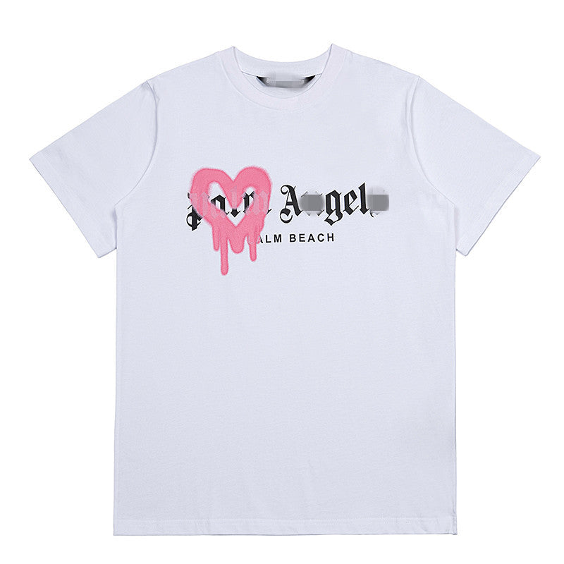 White Paln Heart pink