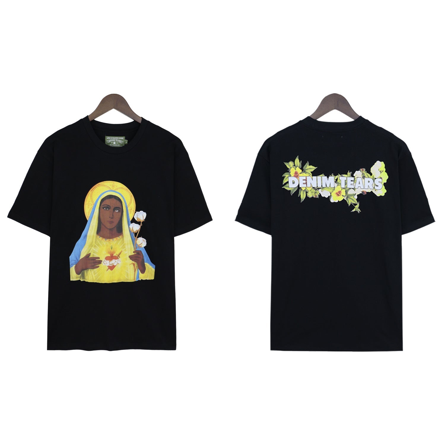 DT 'Madonna Flower' Black Tee