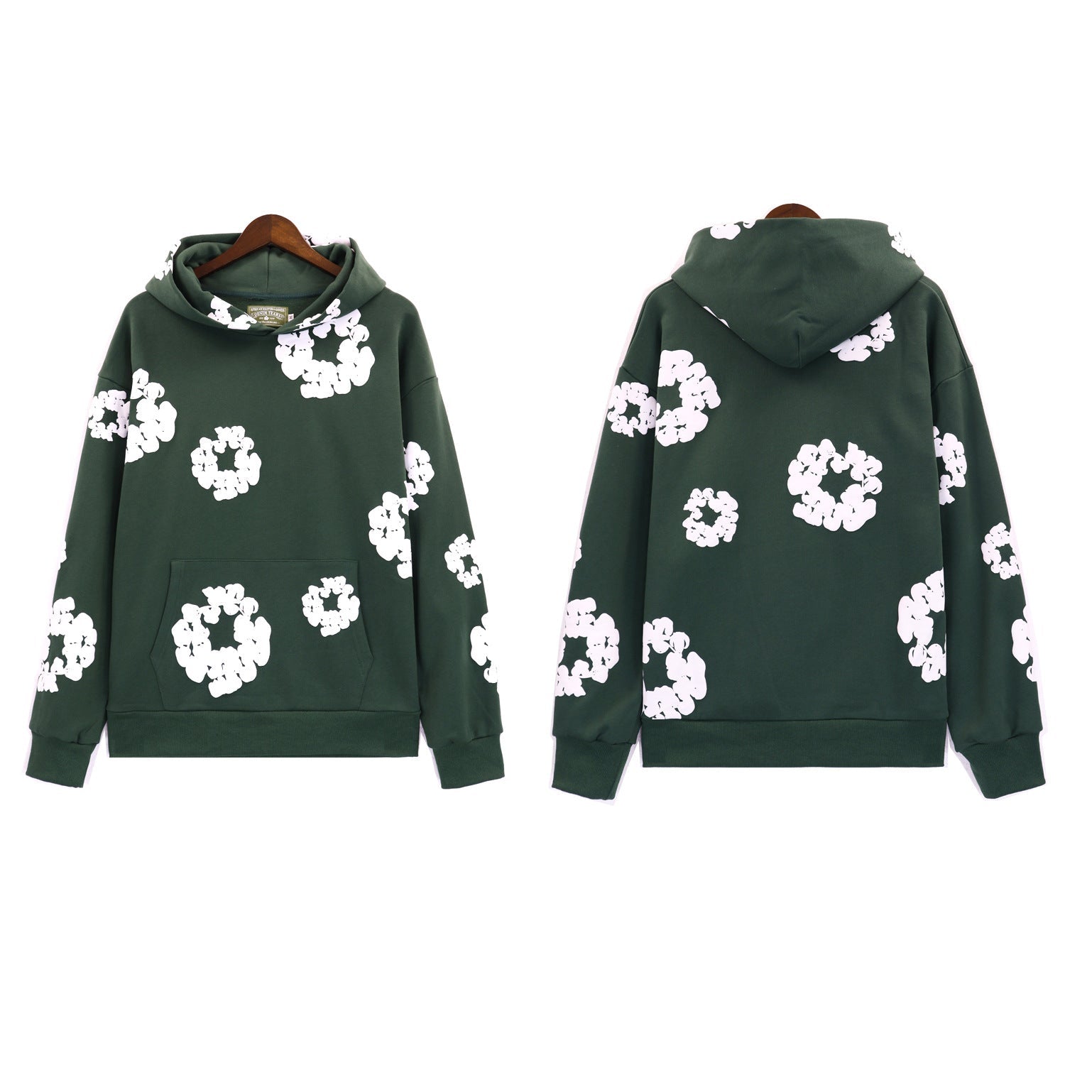 DT 'Cotton Wreath Dark Green' Hoodie