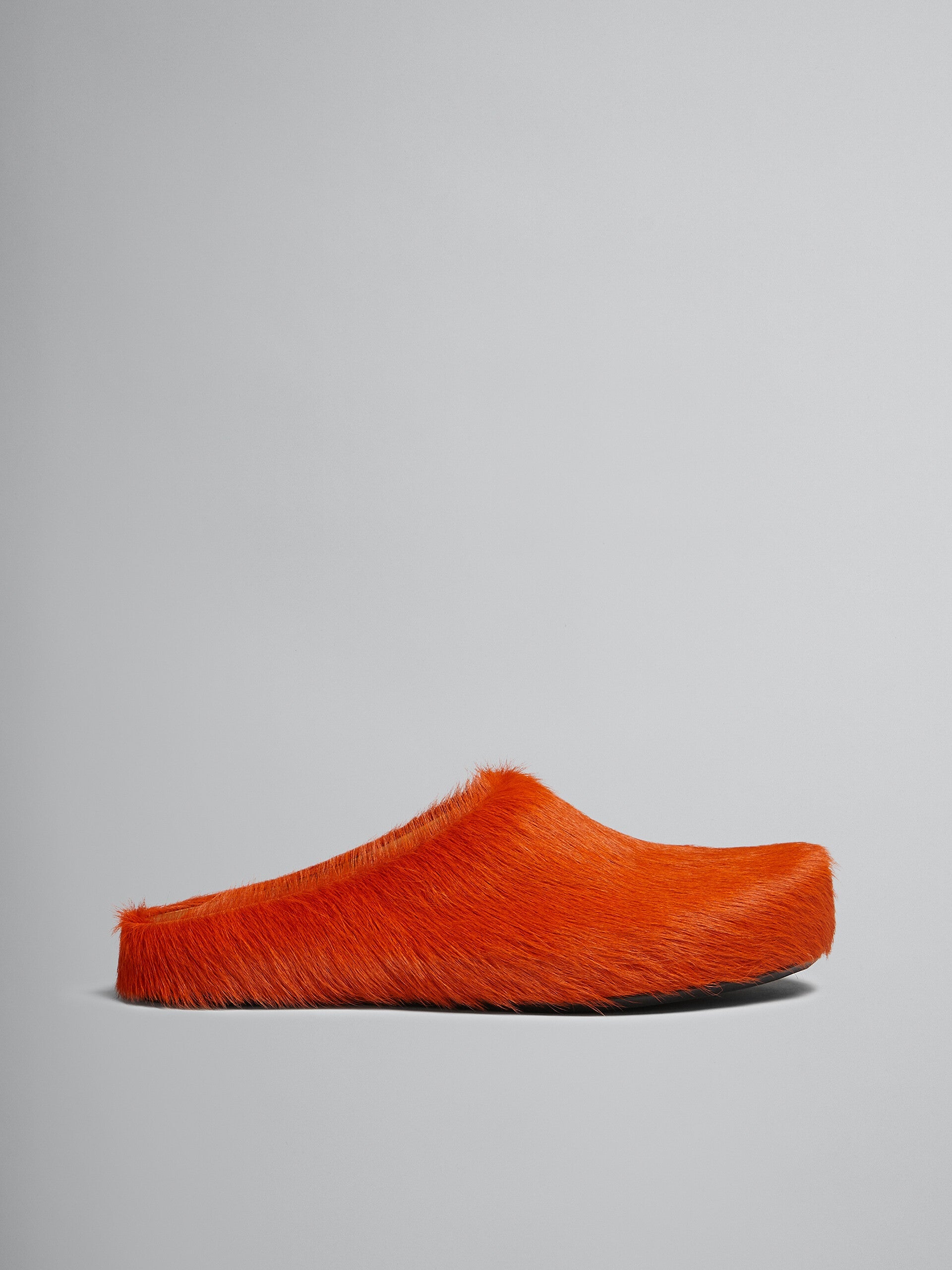 Brick Red Fussbett calf-hair slippers