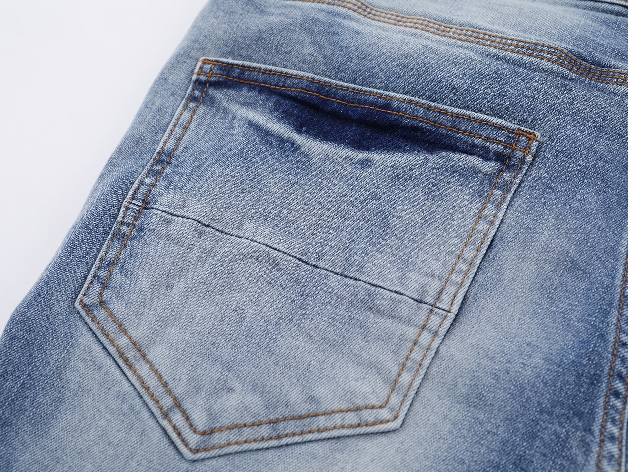 P117 Distressed Low Cuffed Jeans