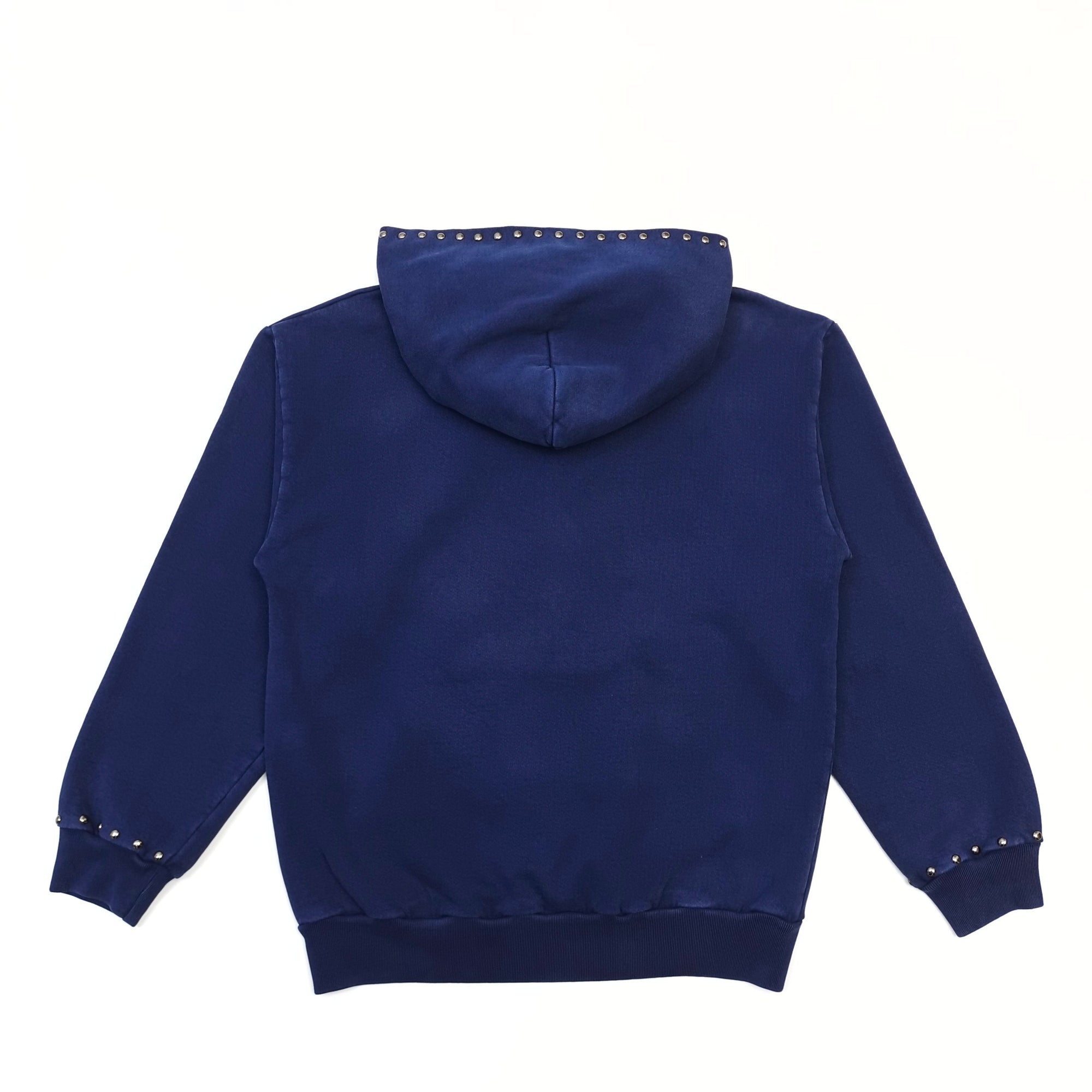 Sp5der Punk V3 Studded Hoodie  Blue