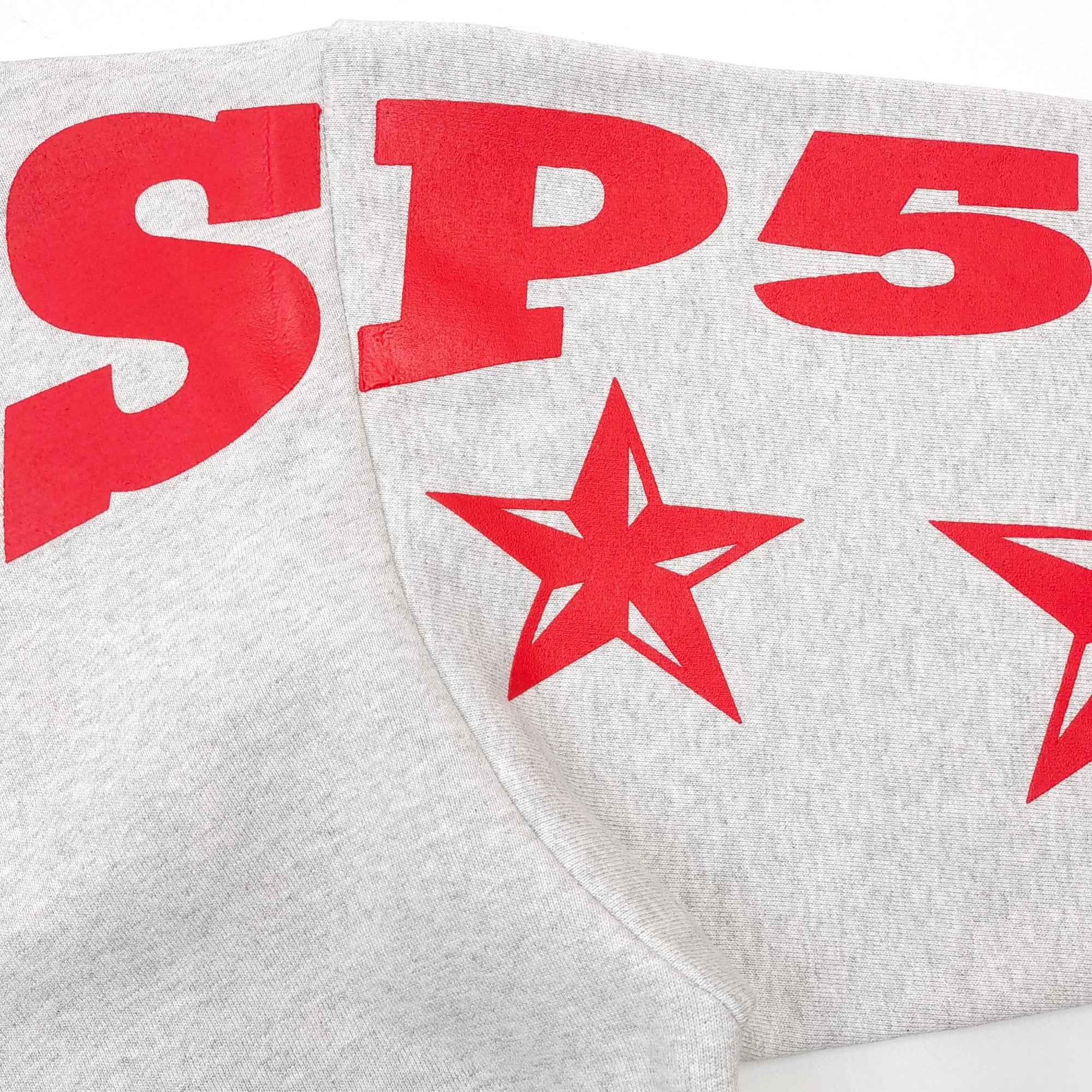 Sp5der MX555 Zip Hoodie Heather Grey