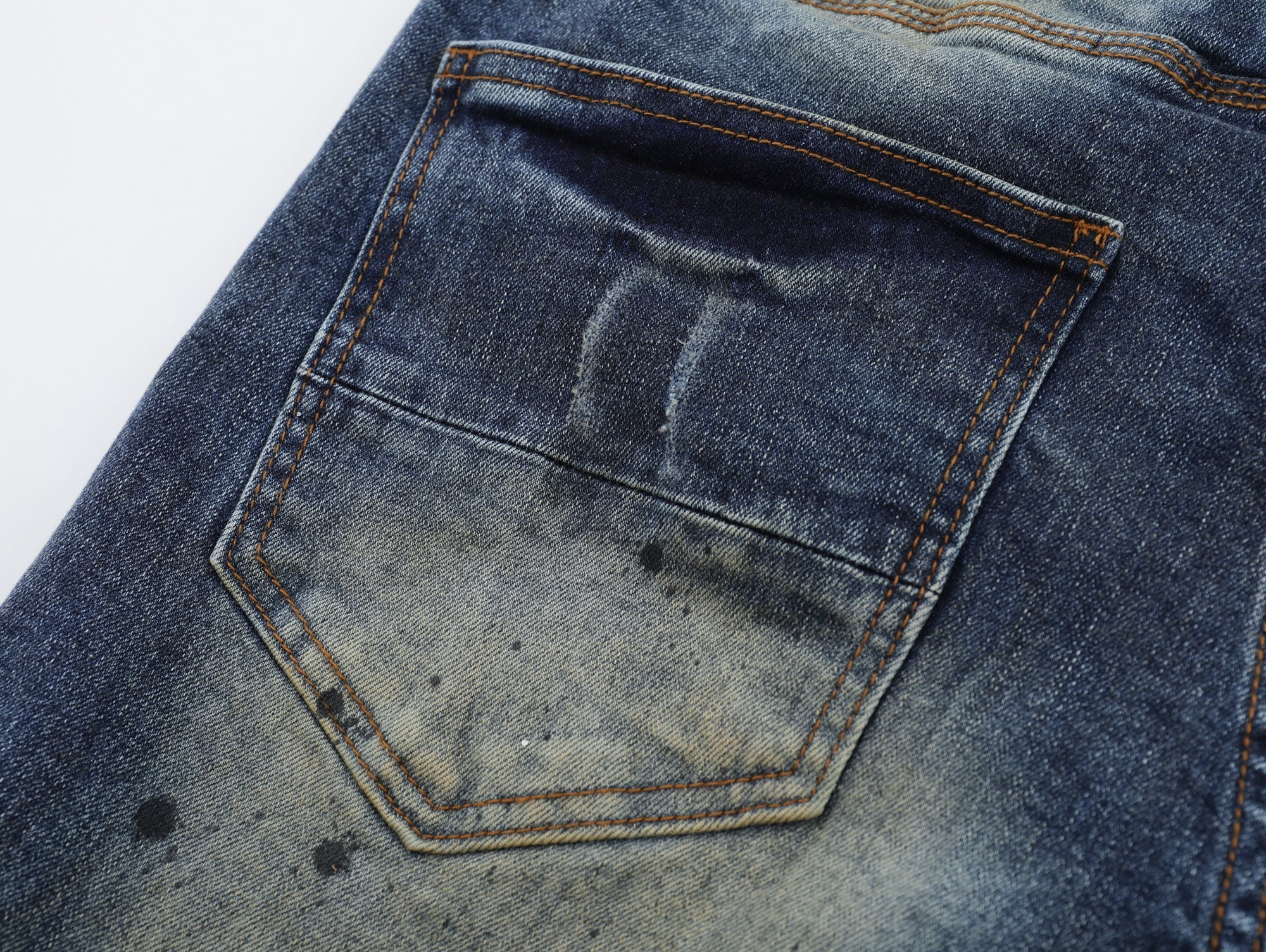 P503 Blue Painted Jeans
