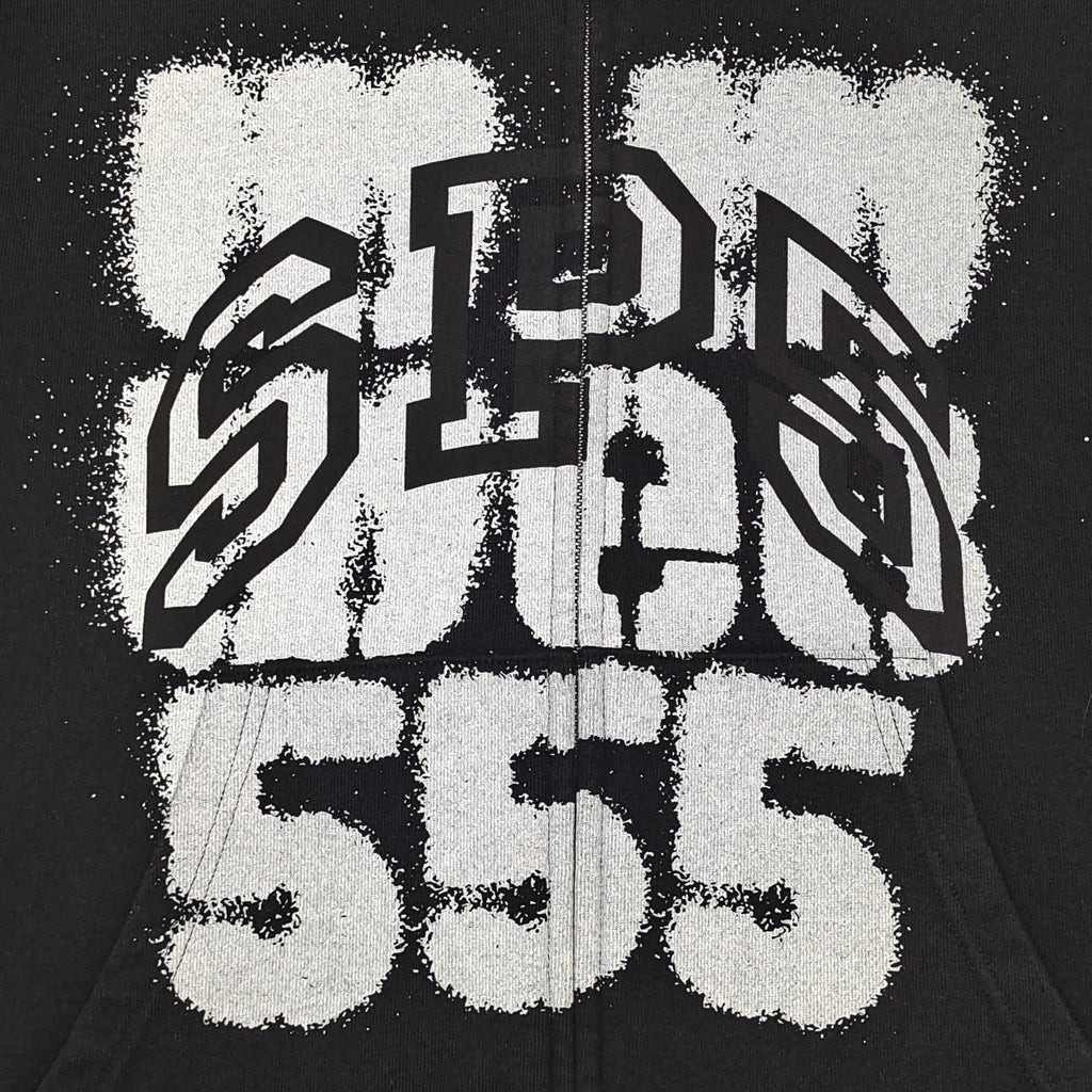 Sp5der SP555 Zip Hoodie Black