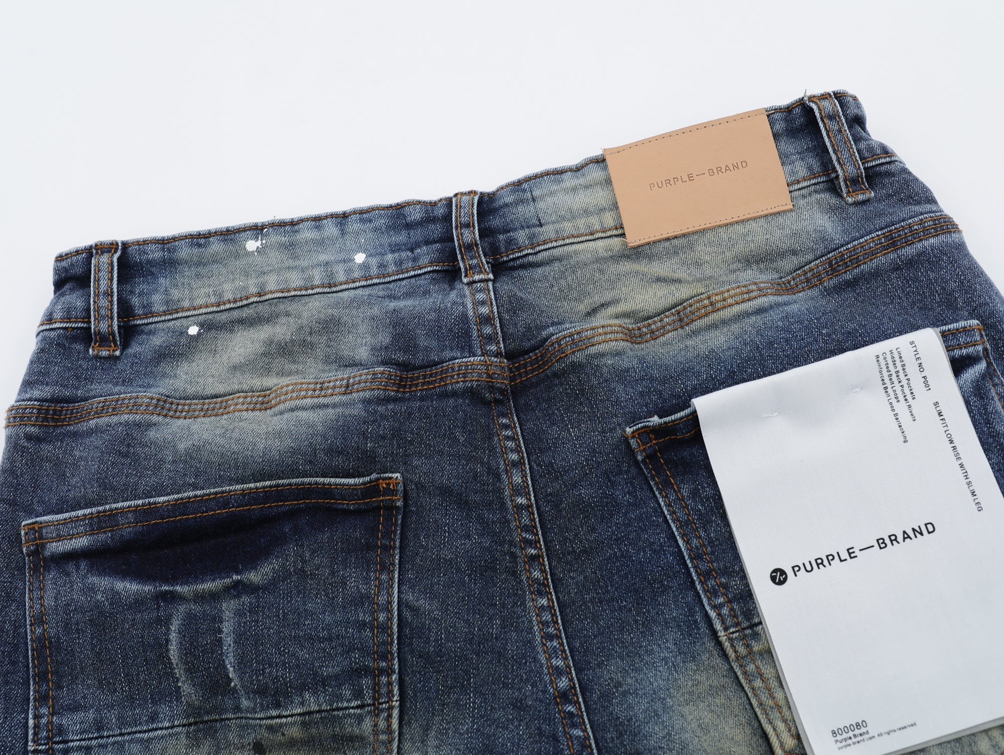 P503 Blue Painted Jeans