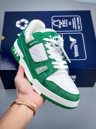White green Denim Trainer Sneaker