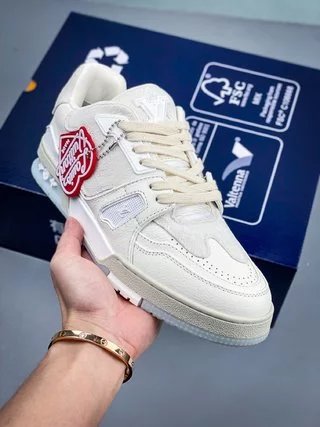 White Flower Denim Trainer Sneaker