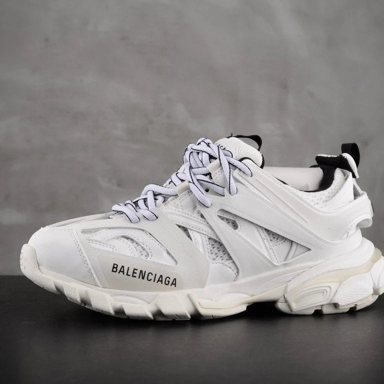 Cream White  w/ White & Black Laces Track 3.0